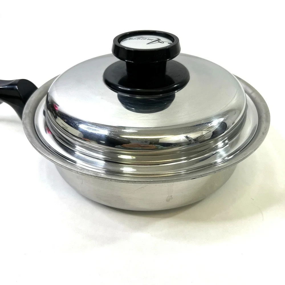 Americraft Small‎ Skillet With Lid Waterless Stainless Steel West Bend WI USA